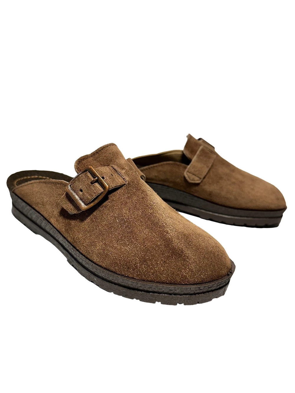 Rohde Brown Suede Clog Mules EU 36 Cork Footbed Minimalist